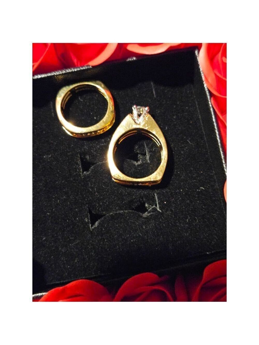 Women's Unbranded Gold Cubic Zirconia Ring Set, One Size - Picture 7 of 7